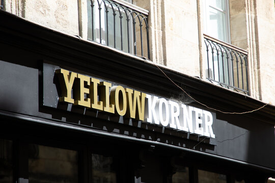 YellowKorner facade logo sign and brand text Yellow Korner shop of limited edition art photography