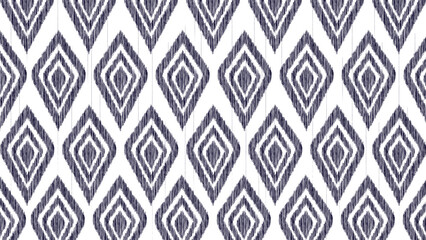 -	Ikat seamless pattern.geometric ethnic oriental seamless pattern traditional background.blue and white tone.Aztec style,embroidery,abstract,vector,illustration.design for texture,fabric,print.