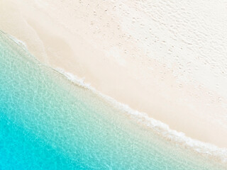 Obraz na płótnie Canvas Beach Wave water in the Tropical summer beach with sandy beach background