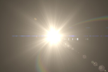 lens flare effects on black background