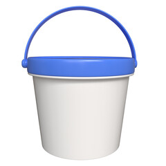 3d plastic Yoghurt container rendering for mockup