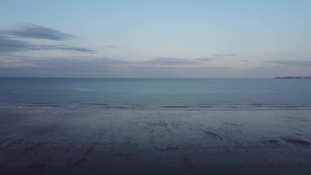 Sunrise Aerial View of Calm Sea