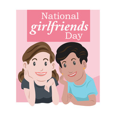 national girlfriends day vector illustration