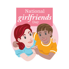 Fototapeta na wymiar national girlfriends day vector illustration