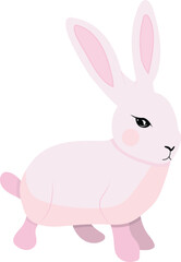 Fototapeta na wymiar pink bunny rabbit vector image or clip art