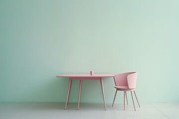 Fototapeta premium A simple dining table on a clean background