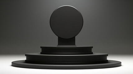 3d luxury black podium for your luxury product. Generative AI