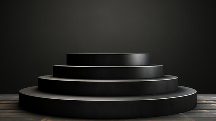 3d luxury black podium for your luxury product. Generative AI