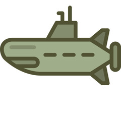 submarine two tone icon