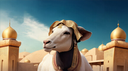 Obraz premium An album cover for Eid Al Adha. Generative AI.