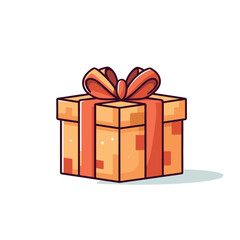 Vector gift boxes with different color ribbons. Realistic giftbox in front view, isolated on white background.