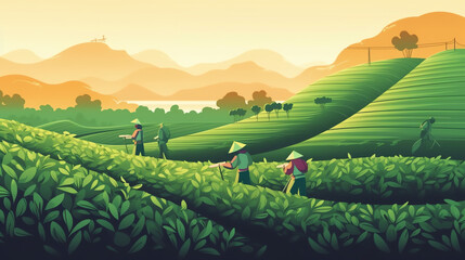 Fototapeta premium rice terraces in island