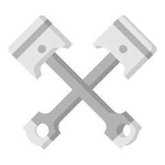 Illustration of Car Pistons Flat Icon