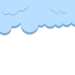 Flat Blue Cloud Header