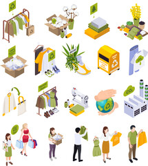Sustainable Clothes Icon Set