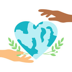 Flat World Humanitarian Day Illustration