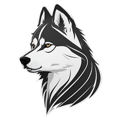 Husky dog head logo generated ai