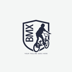 Cycling bmx vector image.cycling bmx logo.ilustration