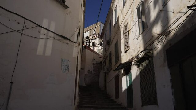 Old buildings in the Casbah Algiers Algeria