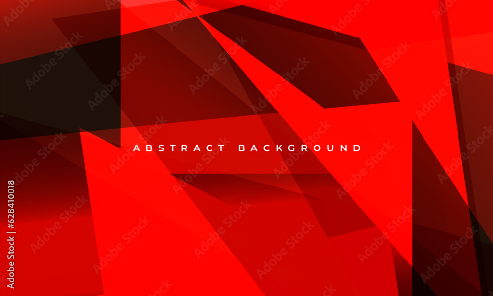 Poster Abstract red modern background with diagonal geometric shapes. Vector illustration