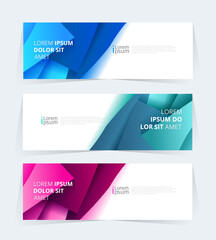 Geometric banner design with Vector presentation template.