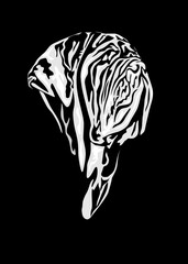 bulldog silhouette illustration
