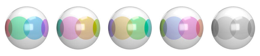 Set of 3d Balls Transparent PNG