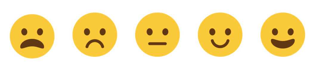 Set Of Emote Icons For Feedback