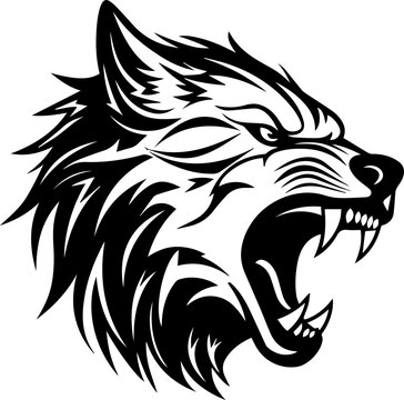 wolf tribal tattoo