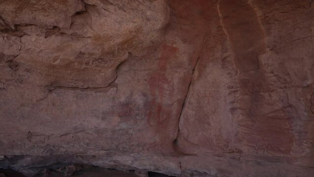 Rock painting depicting a woman Tassili N&rsquo;Ajjer Tadrart Rouge Algeria