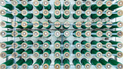 Industrial water tanks,huge metal storage tanks,energy storage tanks.Modern production.Industrial technology,Innovations in field of production.Technology,drinking water supply,chemical modifications.