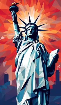 Statue of Liberty in USA by Generative Ai