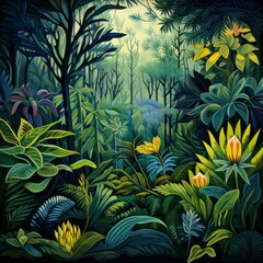 Lush Jungle Abstract