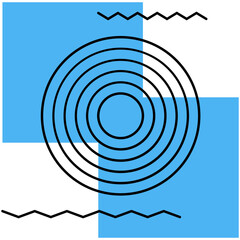 Circle Geometric Memphis