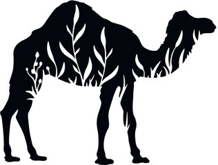 Camel - Floral Animals Vector, Cut Stencil, Laser Cut