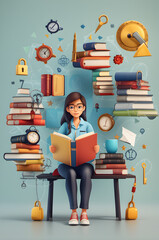 "Unlock academic success with our expert 3D animation style. Innovative and captivating learning experience. 📚🎓"