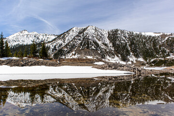 Fototapeta na wymiar lake in winter
