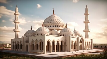 architecture design of muslim mosque ramadan kareem