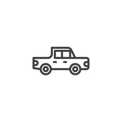 Obraz premium Pickup car line icon