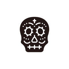 Calavera icon.Flat silhouette version.