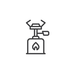Gas burner line icon