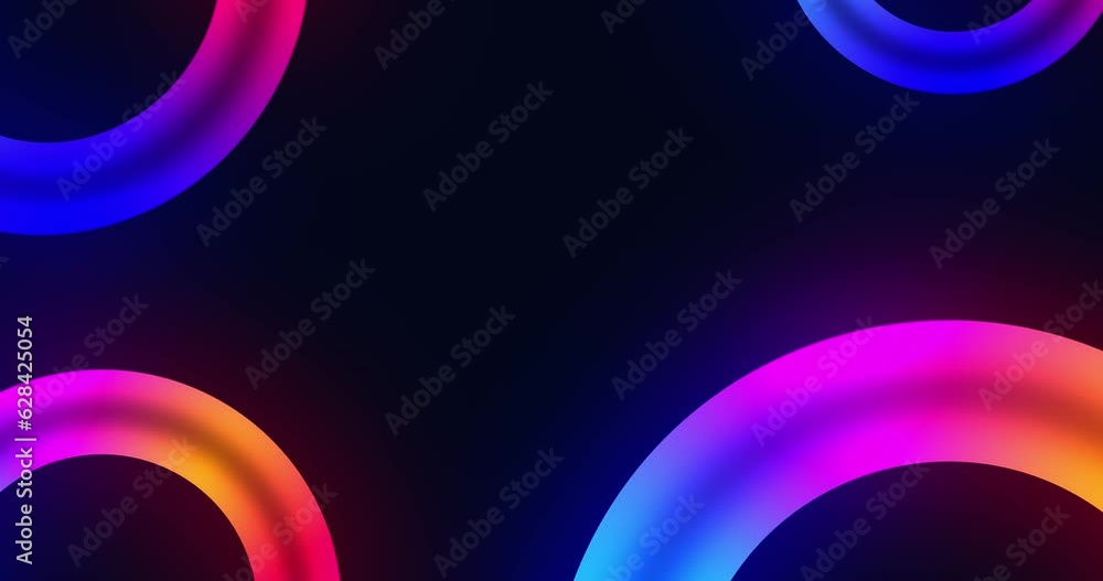 Poster abstract digital classy background with light animation of circles, minimalist elegant design, illum