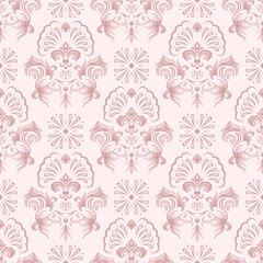 Fototapeta na wymiar Seamless Floral Wallpaper Background Vector Image