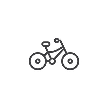 Mountain bike line icon