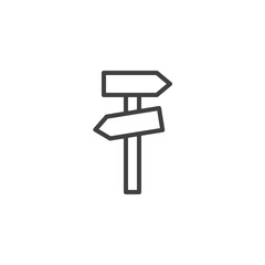 Guidepost line icon