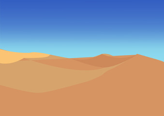 Fototapeta na wymiar sand dune in the desert illustration photo