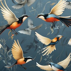 Obraz premium Skyward Bird Pattern