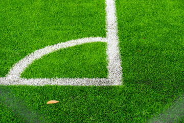 A soccer field view from outside the fence, focusing on the field., after some edits.
