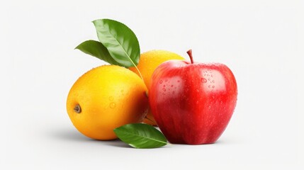 Fototapeta na wymiar apple and orange