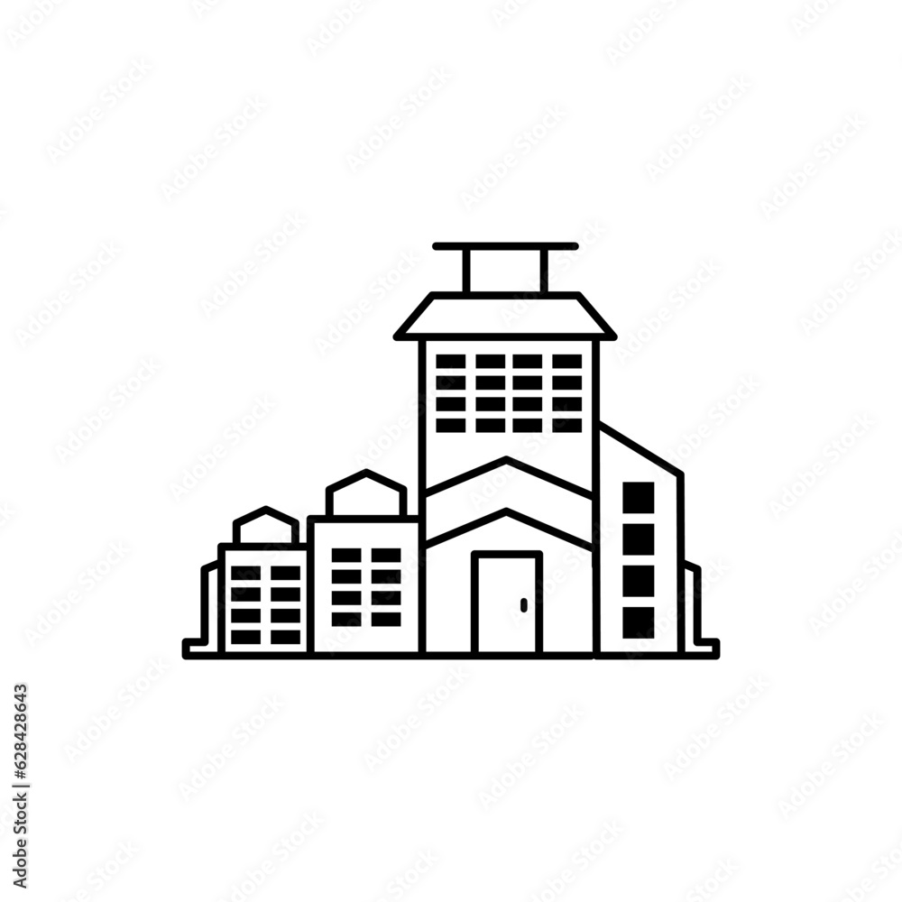Poster building icon vector. building for website design and development, app development